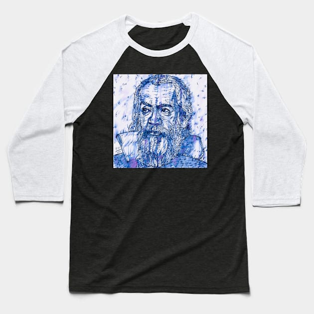 GALILEO GALILEI watercolor and ink portrait Baseball T-Shirt by lautir